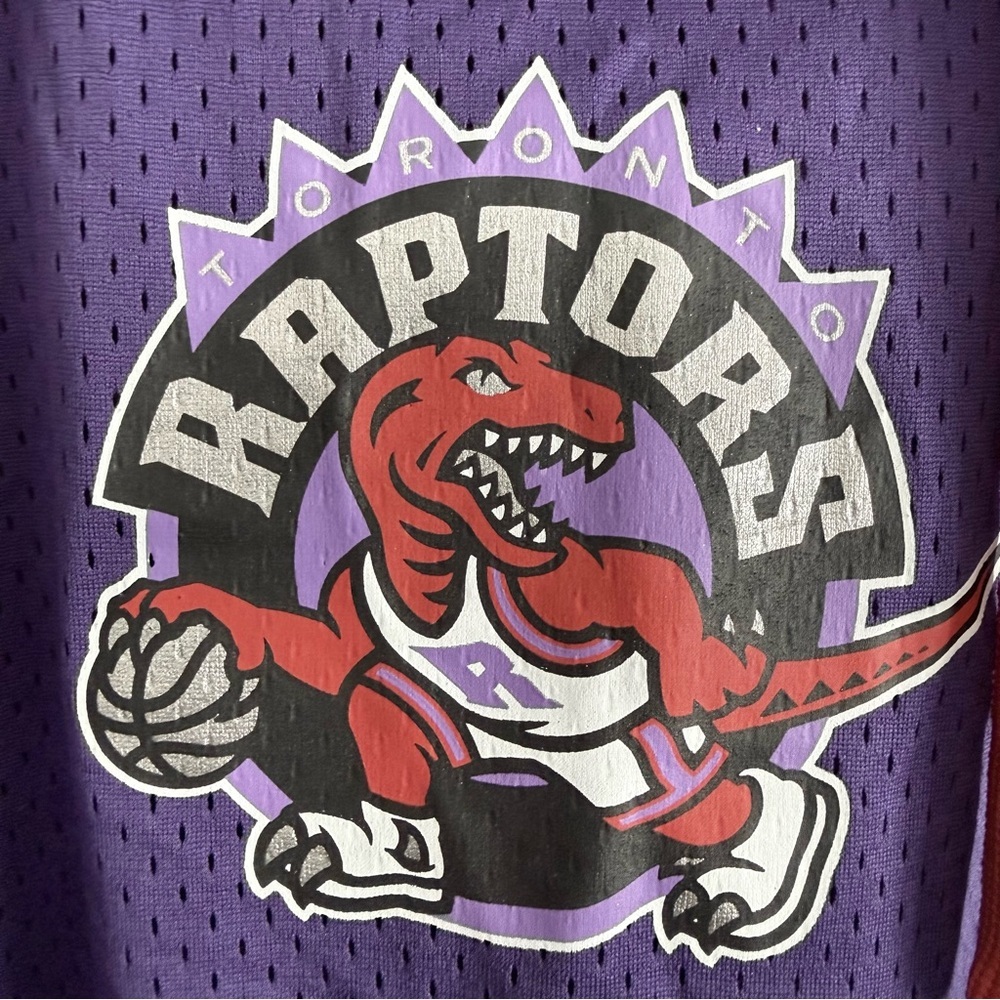 Toronto Raptors Vintage Mitchell & Ness Hardwood Classics Mesh Jersey Sweater - Picture 5 of 8